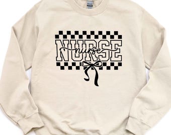 Nurse Sweatshirt for Women, Cute RN Crewneck, Nurse Life Pullover, Nursing School Gift, Nurse Appreciation Week Gift, Registered Nurse Tee