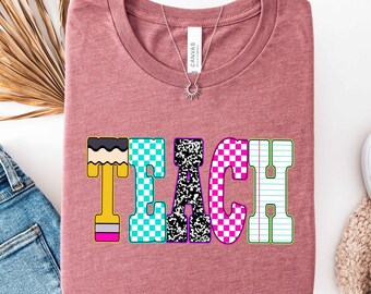 Cute Teach T-shirt, Cute Teacher Sweatshirt, Teacher Appreciation Gift, Back To School, Elementary Teacher Shirt, Team Teacher