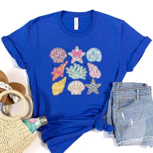 Seashell Shirt, Beach Shirt, Summer Vacation Shirt, Ocean Lover Gift, Sea Shell Tshirt, Cute Vacation Shirt, Family Beach Trip Shirts