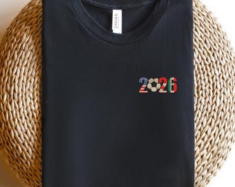 Embroidered 2026 Soccer Shirt, Football Lover Tee, USA Mexico Canada World Championship 2026 T-Shirt, Soccer Fan Gift, Unisex Game Day Shirt