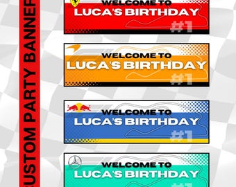 Custom Formula 1 Racing Banner | Personalized F1 Party Decor | Digital Download