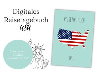 Digitales Reisetagebuch USA | Amerika Reise | Vorlage Goodnotes | Reisetagebuch für iPad