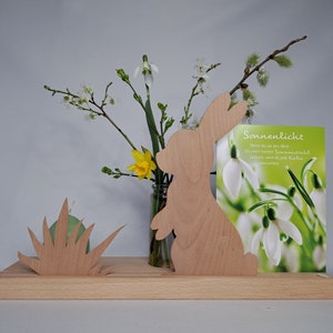 Lichtleiste, Lichtobjekt, Osterdekoration, Lichtleiste Ostern, Lichtleiste Hasen, Holzhasen, Geschenk, gemütliche Deko,