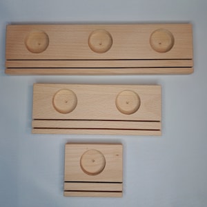 Lichtleiste, Lichtobjekt, Holzleiste für Motivaufsteller, Holzleiste für Karten und Teelichter
