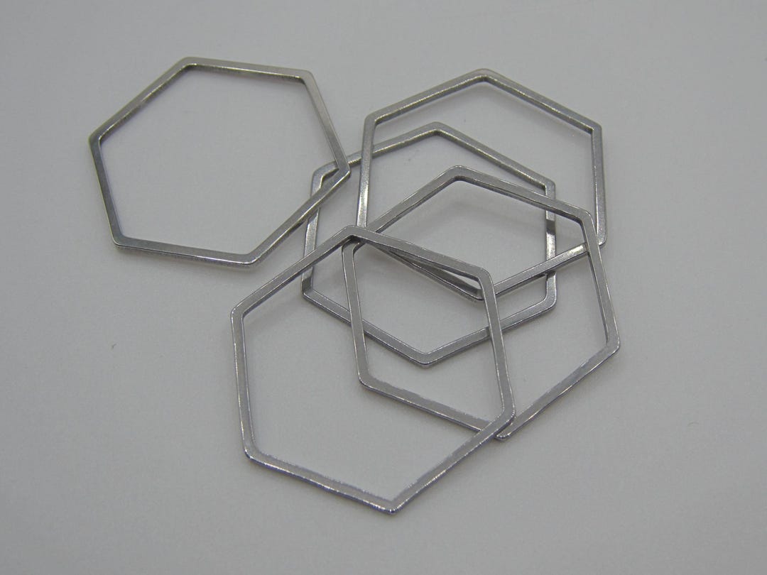 5pcs Stainless Steel Hexagon Connector Connecting Rings - Etsy