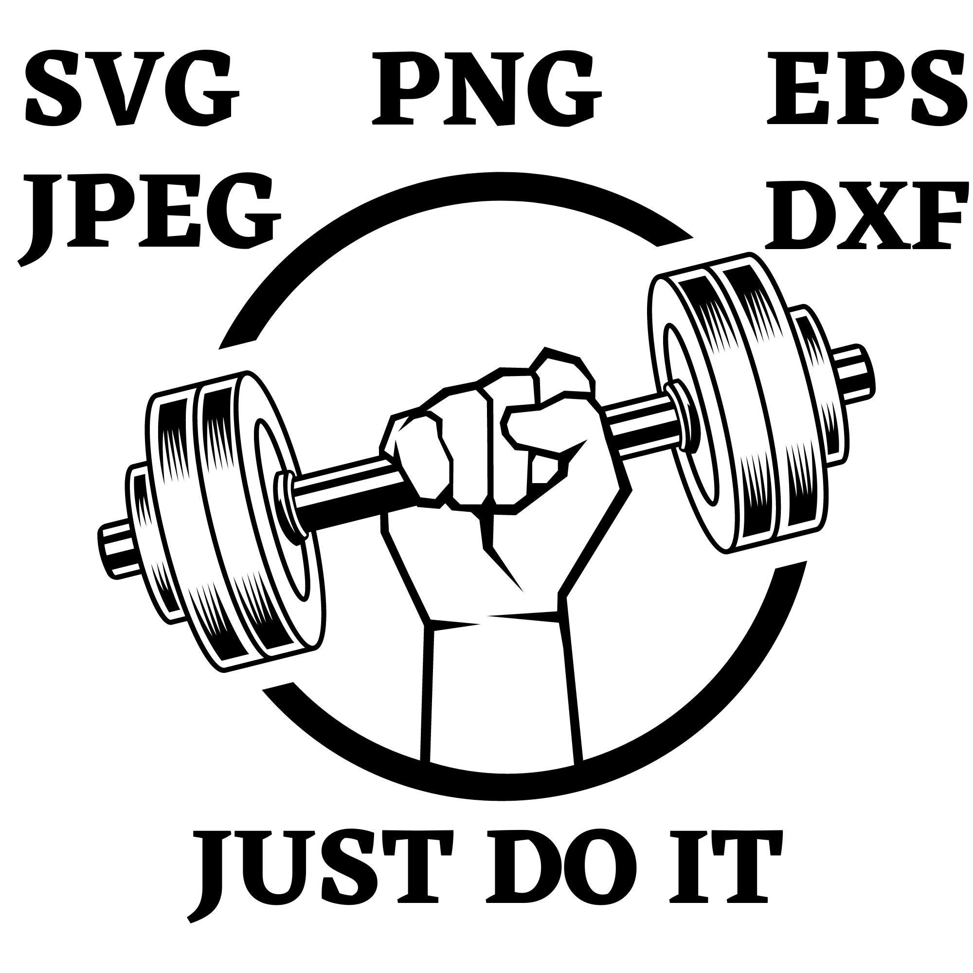 Allenamento I manubri Scarica apri download immediato SVG JPG PNG DxF EpS Manubrio digitale