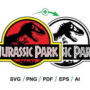 Logo Jurassic Park Classic : Couleur + Noir (svg, png, pdf, eps, ai)
