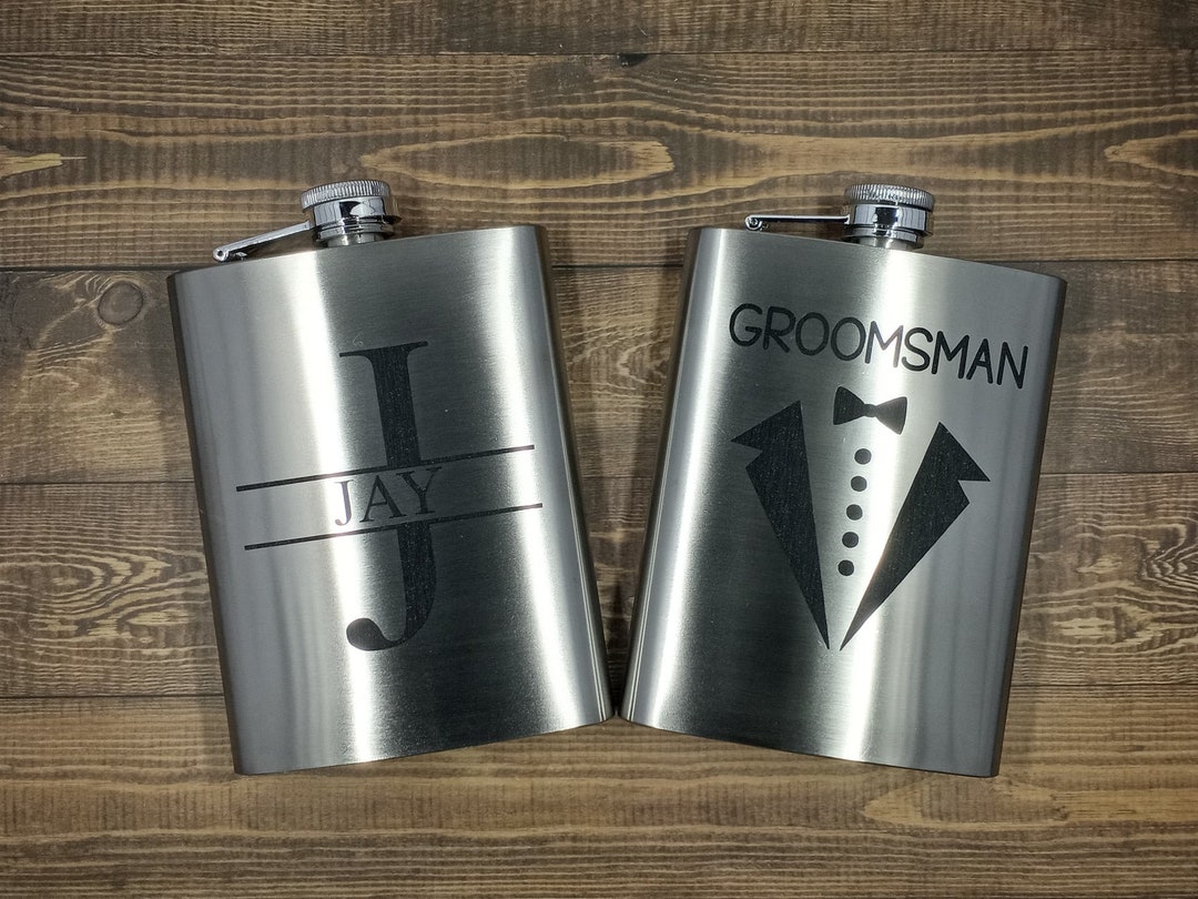 Wedding Party Flasks Etsy