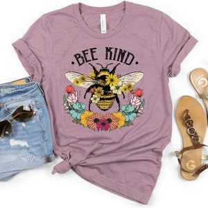 Bee Kind DTF Transfer, Retro DTF Transfer, Positivity DTF Transfer