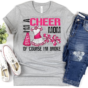 Eu sou uma transferência Cheer Mom DTF, transferência Mom DTF, Cheer DTF Transfer