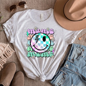 Mama Checkered Daisy DTF Transfer, Mom DTF Transfer, Mother&#39;s Day DTF Transfer