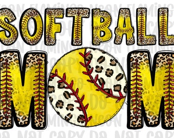 Softball Mom DTF Transfer Softball Mama Sublimation Design