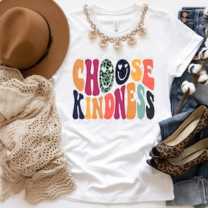 Choose Kindness DTF Transfer, Retro DTF Transfer, Positivity DTF Transfer