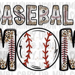 Baseball Mom DTF Transfer Baseball Sublimation Design