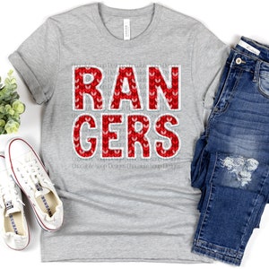 Rangers DTF Transfers Texas Baseball DTF Transfers Faux Glitter DTF Transfers Faux Embroidery Png Rangers