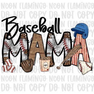 Béisbol Mama Transferencia DTF Béisbol Mamá DTF Transferencia Béisbol