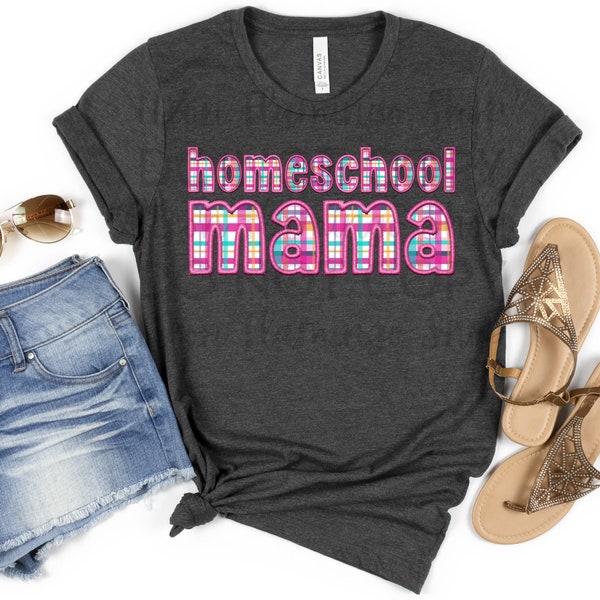 Homeschool Mama DTF Transfer Faux Embroidery DTF Transfer Homeschooling Christian Mom DTF Transfer