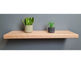 Beech floating shelves hardwood handmade modern mantel shelf fire place beam invisible brackets Radiator Shelf 120mm