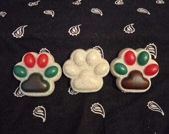 Resin Paw Print Magnets
