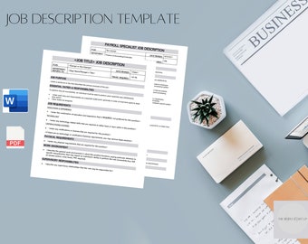 JOB DESCRIPTION TEMPLATE & sample