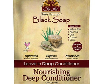 Okay African Black Soap Leave In Conditioner 1.25Oz