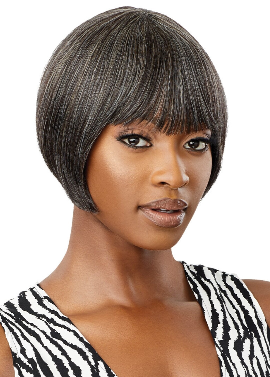 100 Human Hair Short Bob Style Wig Gray Color Available HHHARRIET Etsy