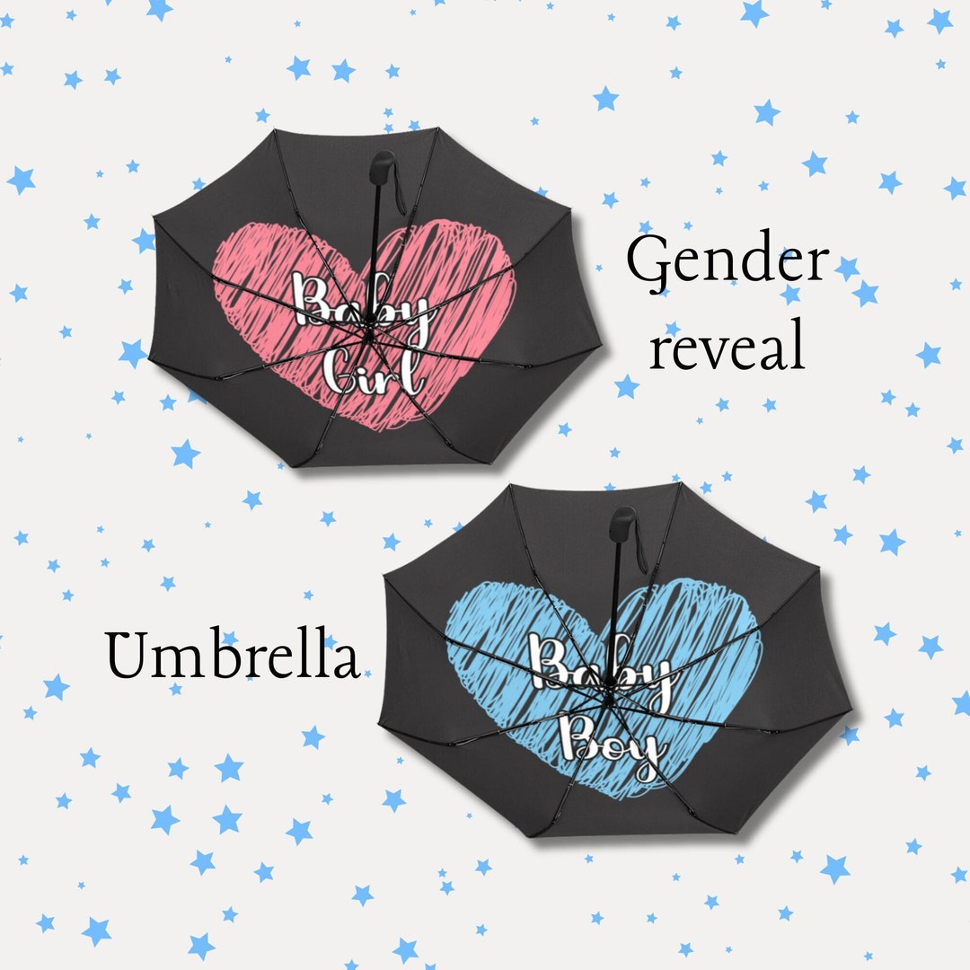 Surprise Gender Reveal Umbrella, Unique Gender Reveal Announcement Idea, Gender Reveal Party