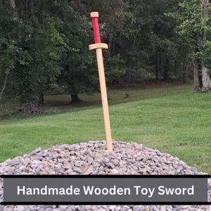 Wooden toy sword, play sword gift, europen style practice sword, handmade toy sword, knights sword, medieval blade, pretend play wooden toy.