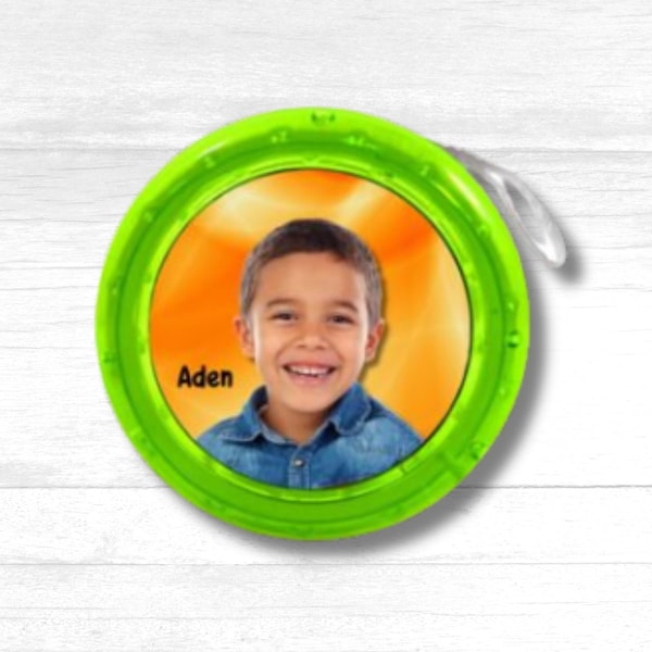 Custom yo-yo, personalized photo yo-yo gift, birthday party favors, baby shower favors, bachelor party gifts,  Stocking stuffer for kids.