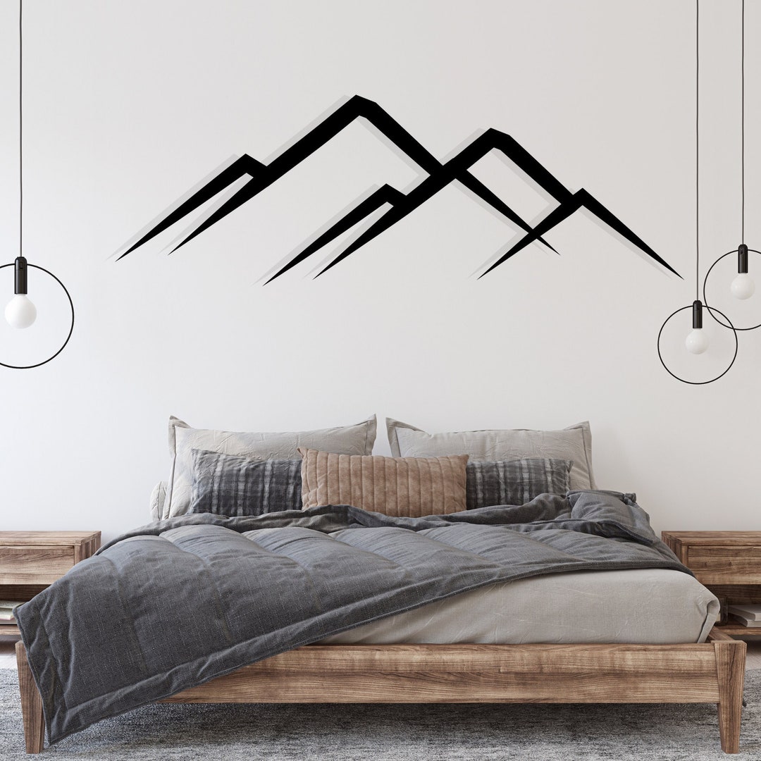 Mountains Metal Wall Art, Mountain Range Wall Art, Minimalist Home