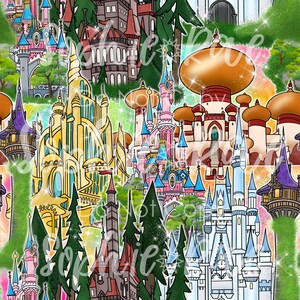 Castles Seamless Pattern
