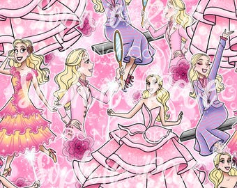 Pink Witch Seamless Pattern