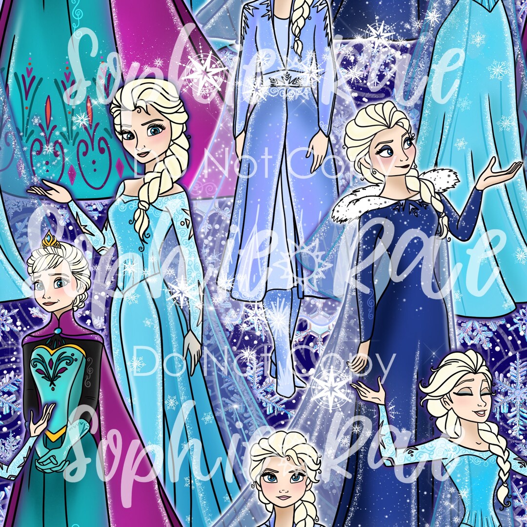 Elsa Ice Pattern Ice Queen Seamless Pattern - Etsy