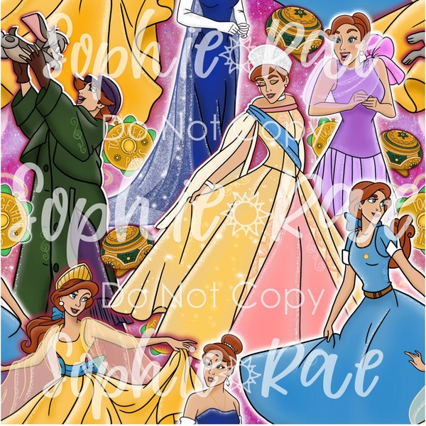 Russian Princess Seamless Pattern