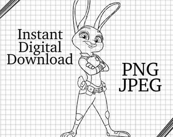 Bunny Cop Character Clipart