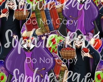 Evil Queen Seamless Pattern