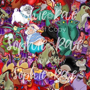 Villain Sidekicks Seamless Pattern