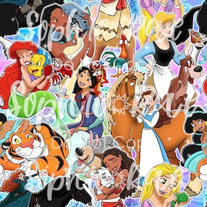 Princess Pets Seamless Pattern