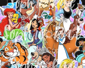 Princess Pets Seamless Pattern