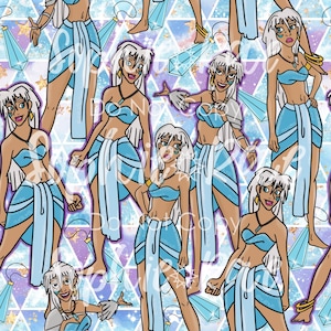 Atlantische Prinzessin Seamless Pattern