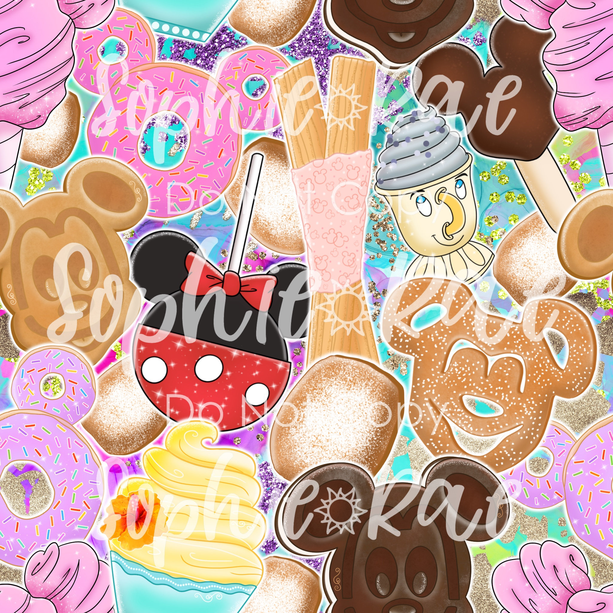 Snack Time Seamless Pattern - Etsy