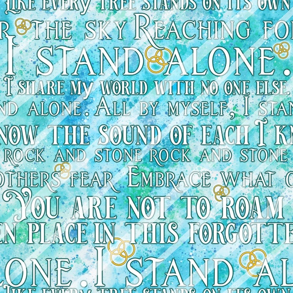 Alone Lyrics Seamless Pattern