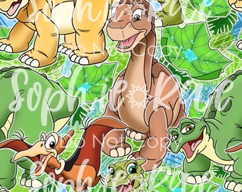 Dino Friends Seamless Pattern