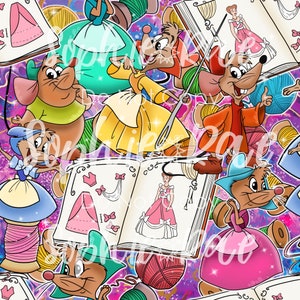 Sewing Mice Seamless Pattern