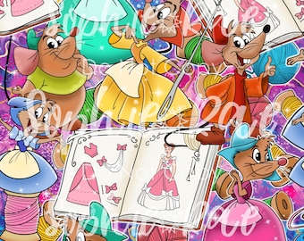Sewing Mice Seamless Pattern