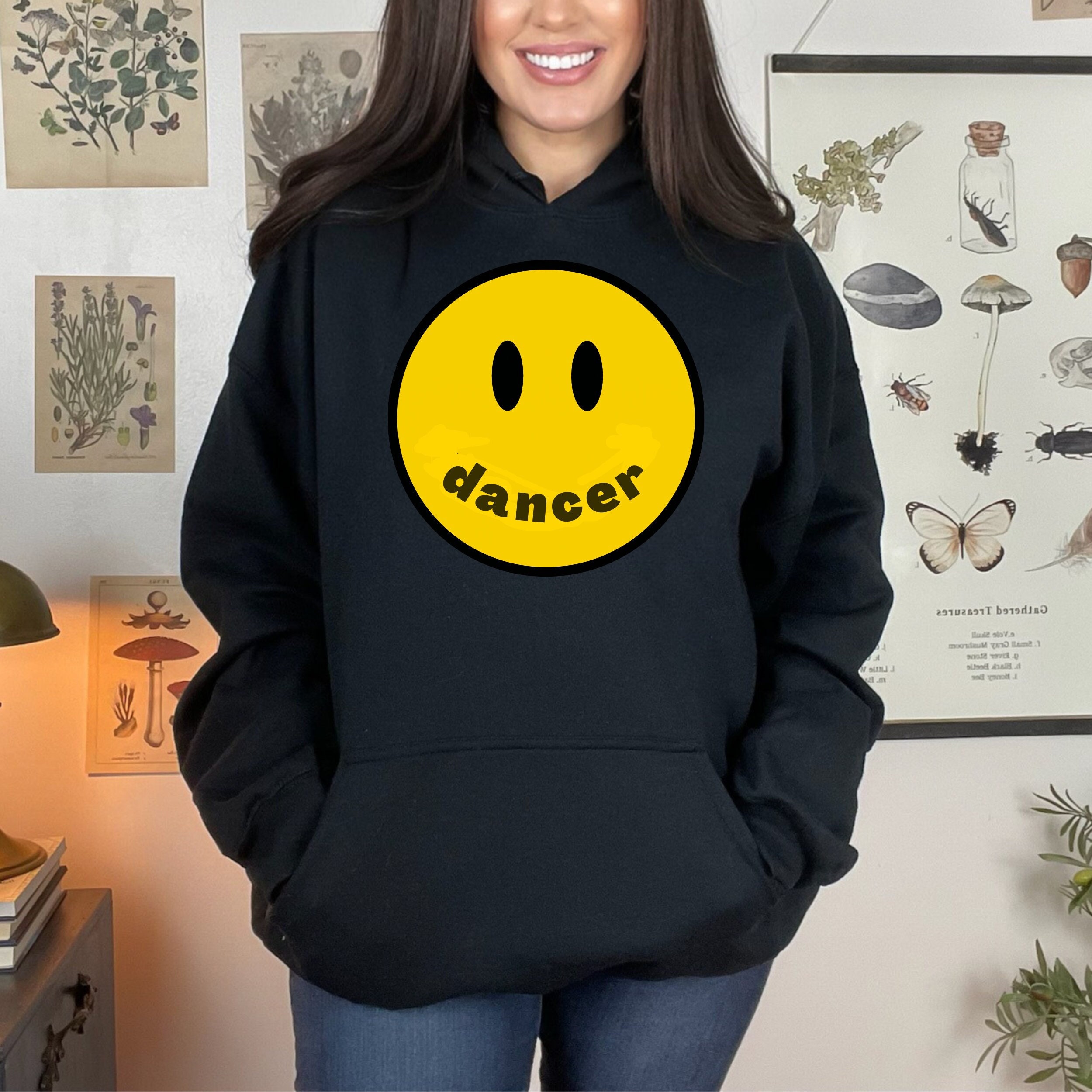 Smiley Dancer Hoodie Kids Dancer Hoodie Retro Dance Hoodie - Etsy