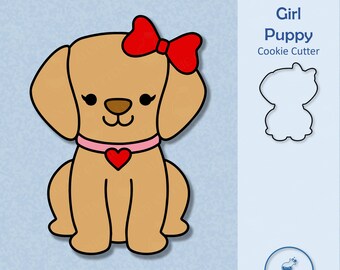 Girl Puppy Cookie Cutter