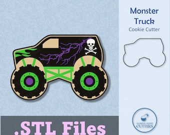 Monster Truck Cookie Cutter (STL File)