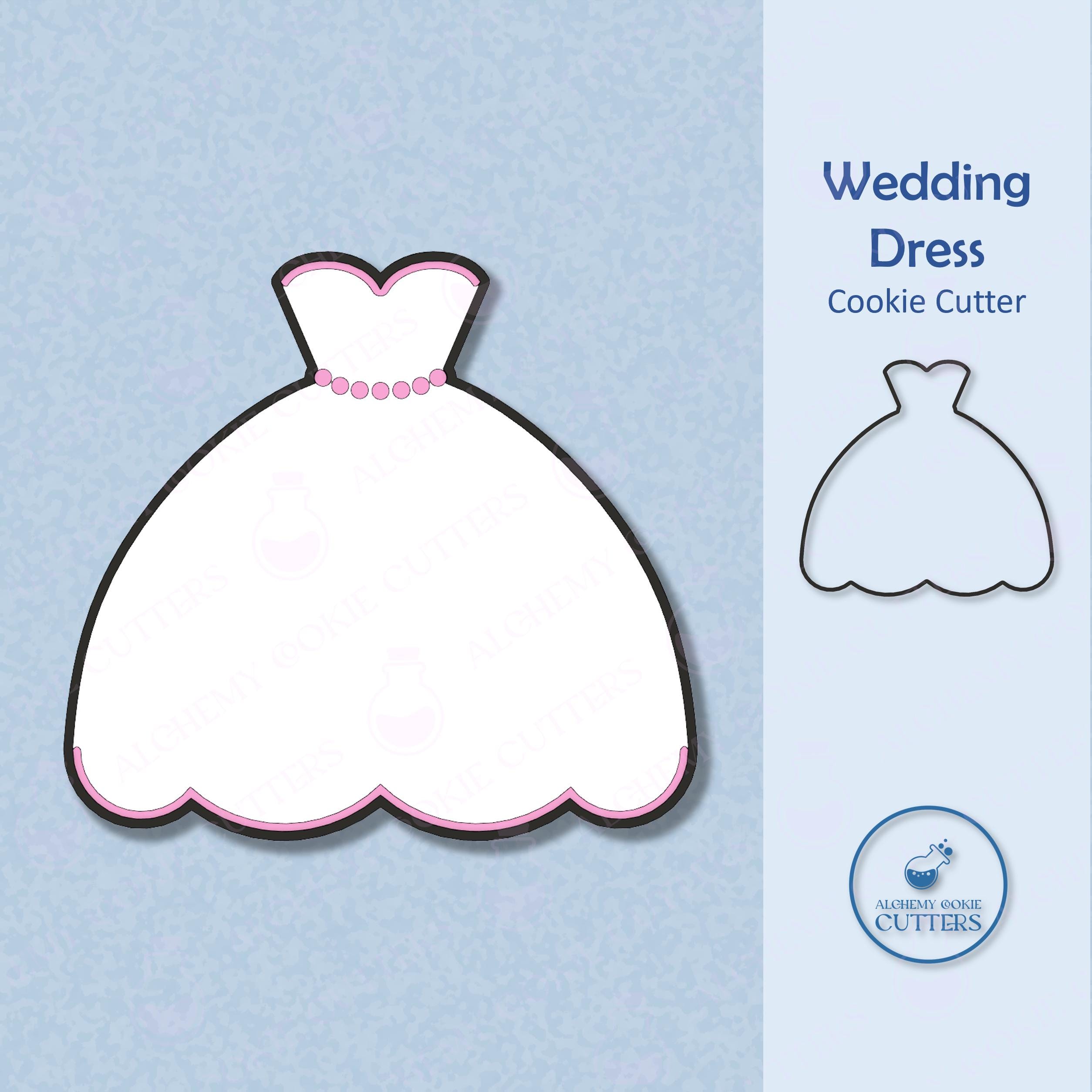 Wedding Dress Cookie Cutter - Wedding Cookie Cutters