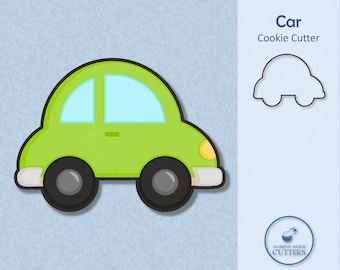 Car Cookie Cutter - PLA Plastic, Car Theme Birthday
